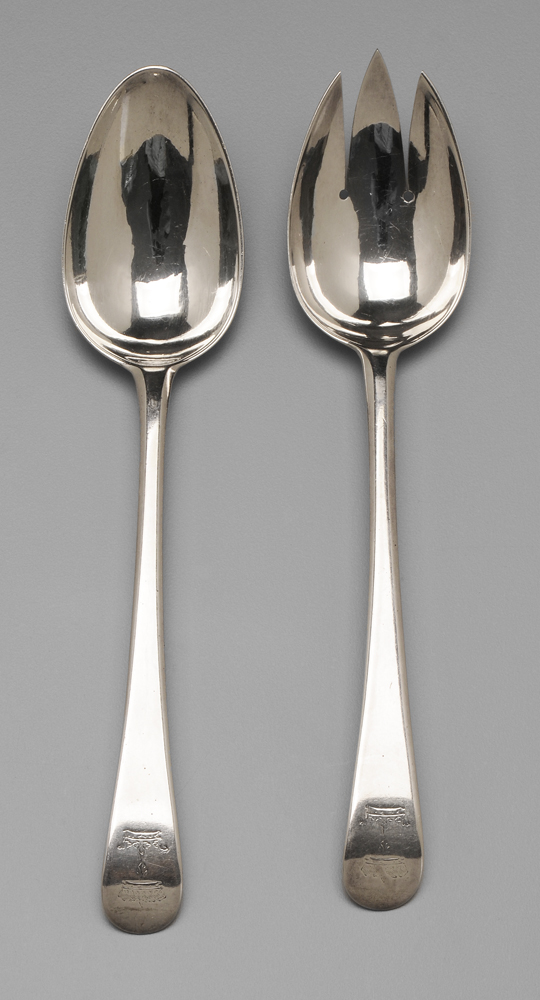 Two Hester Bateman Spoons downturned 113d18