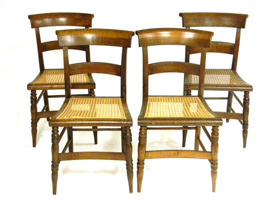 Set of four Empire side chairs
