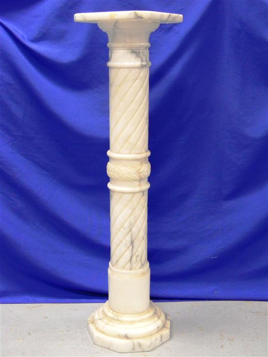 White marble pedestal  three parts