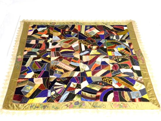 Late 19th C crazy quilt quilted 1117ce