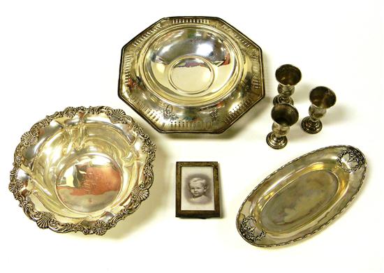 SILVER: seven sterling pieces  including: