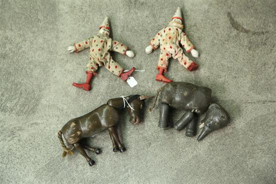 FOUR SCHOENHUT CIRCUS TOYS FROM 111ba9