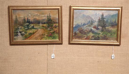 TWO OIL ON BOARD By George O  111bc1