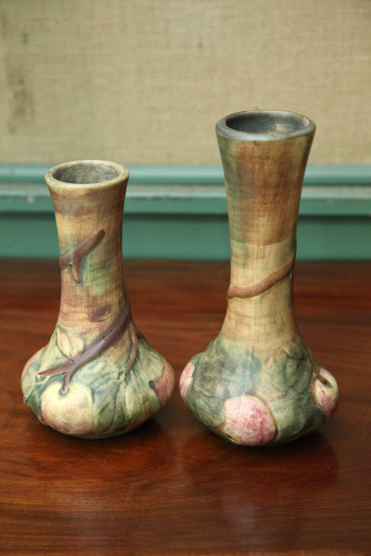 TWO WELLER VASES. Similar vases