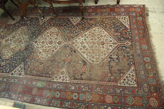 HAND KNOTED PERSIAN SHIRAZ RUG 111c34