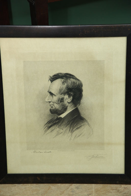 ETCHING OF LINCOLN. Profile of