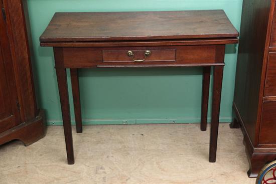 CARD TABLE. Walnut with lift top  swing