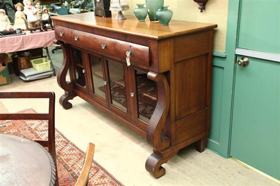 SIDEBOARD. Empire  cherry. Three curved