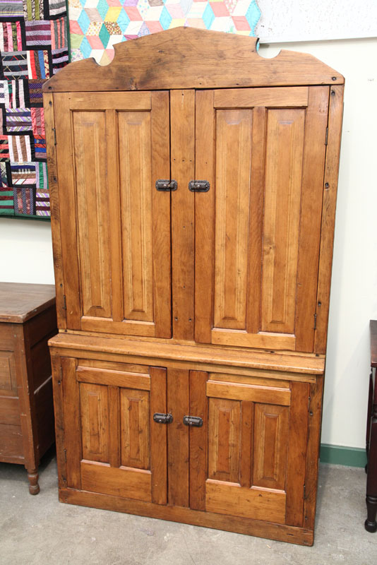 STEPBACK CUPBOARD. Pine with a