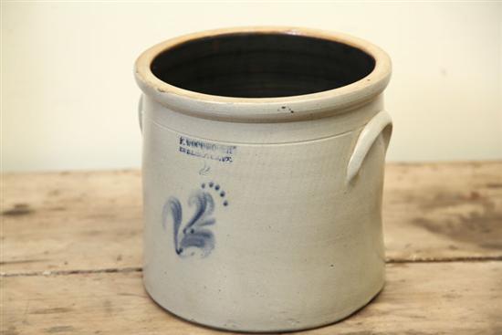 STONEWARE CROCK. Two gallon with