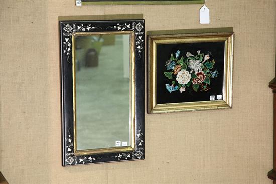TWO FRAMED PIECES. Tinsel of a