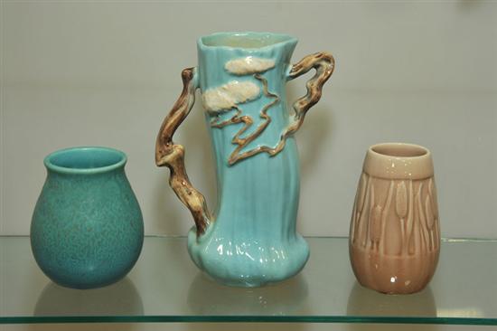 THREE PIECES OF ART POTTERY. A Rookwood