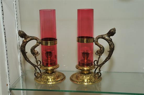 PAIR OF CANDLESTICKS. American  20th