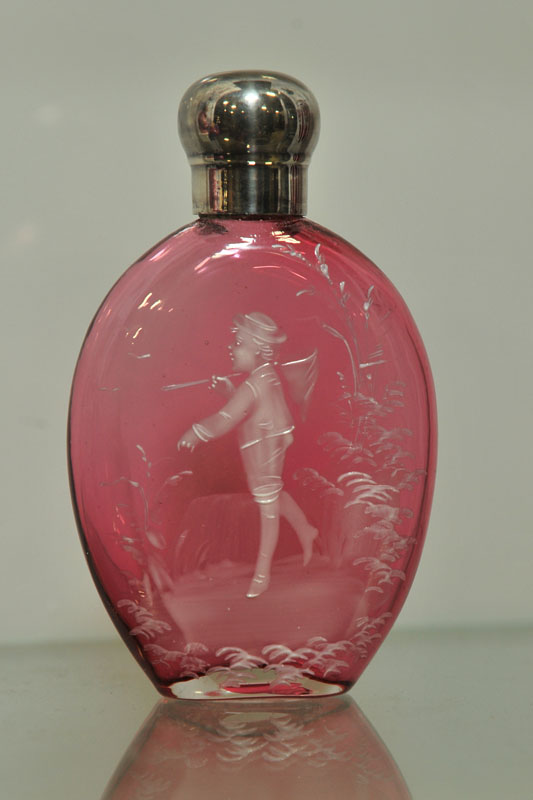 RUBY GLASS PERFUME BOTTLE Having 114ed9