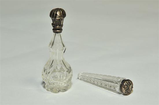 TWO PERFUMES WITH STERLING LIDS  114ee6