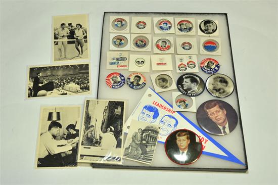 GROUP OF CAMPAIGN MEMORABILIA. Photo