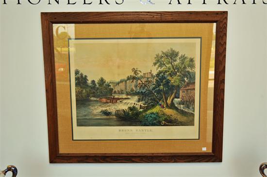 CURRIER & IVES PRINT. Large folio