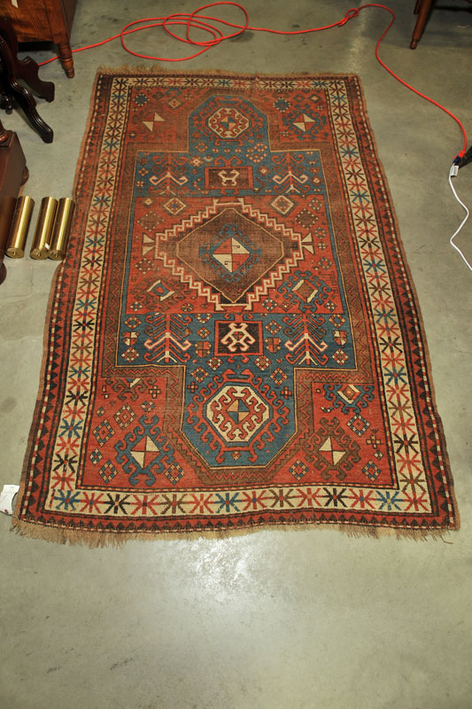 ORIENTAL STYLE AREA RUG. Salmon