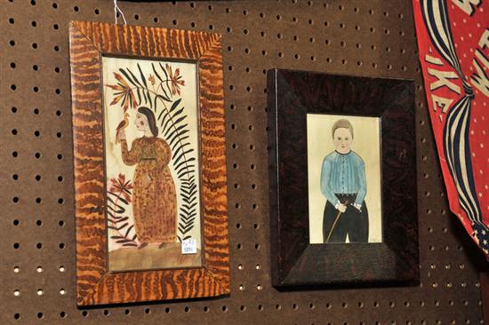 TWO FOLK ART PAINTINGS BY ARLENE 114fcb