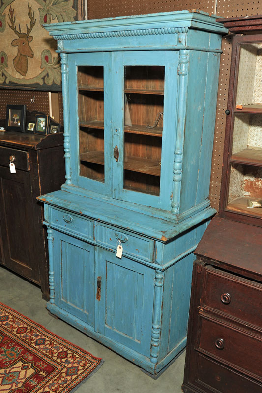 TWO PIECE STEPBACK CUPBOARD Blue 114fd7