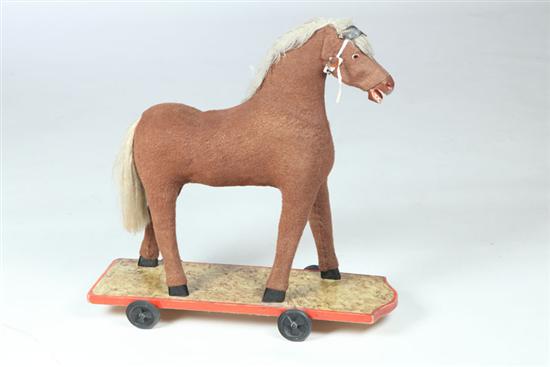 HORSE PULL TOY.  American  2nd
