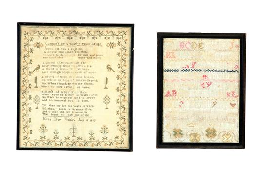 TWO SAMPLERS Eliza Pratt England 1150be