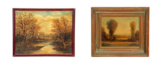 TWO LANDSCAPE PAINTINGS American 115115