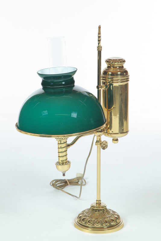 STUDENT LAMP.  American  ca.1880.