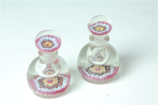 PAIR OF PAPERWEIGHT INKWELLS  115155