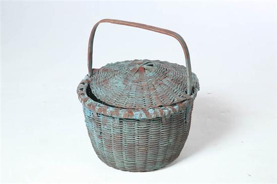 PAINTED BASKET.  American  late 19th