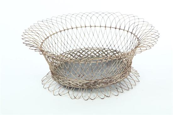 WIRE WORK BASKET Probably American 115181