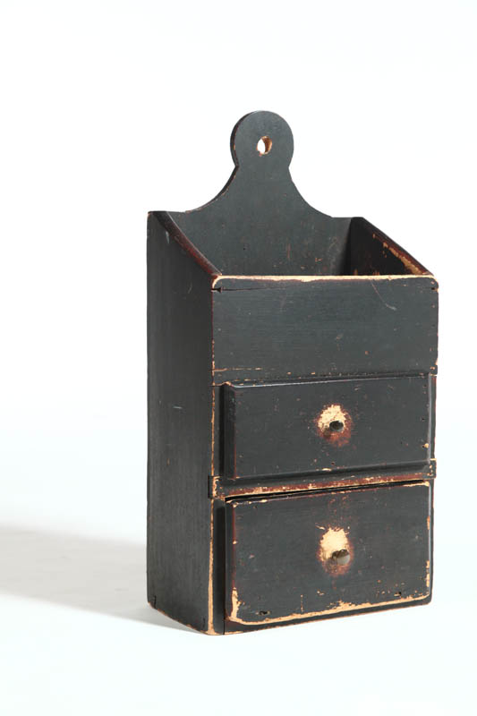 PAINTED HANGING WALL BOX.  American