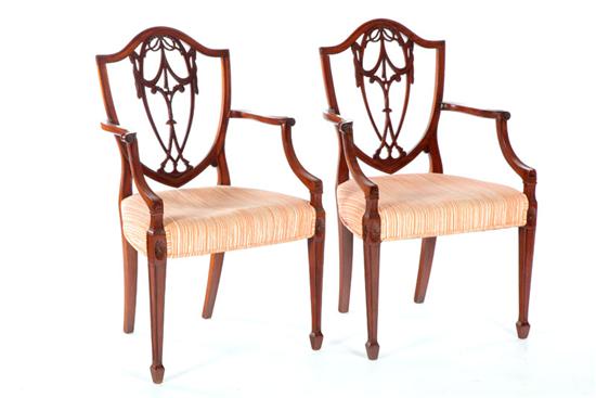 PAIR OF HEPPLEWHITE STYLE ARMCHAIRS  1151b6