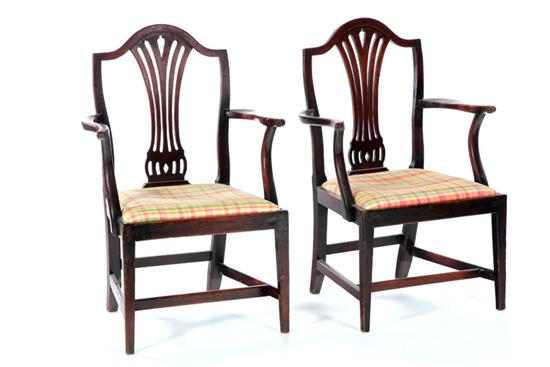 PAIR OF HEPPLEWHITE STYLE ARMCHAIRS  1151b7