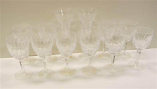 Ten signed Waterford water goblets  1151dc