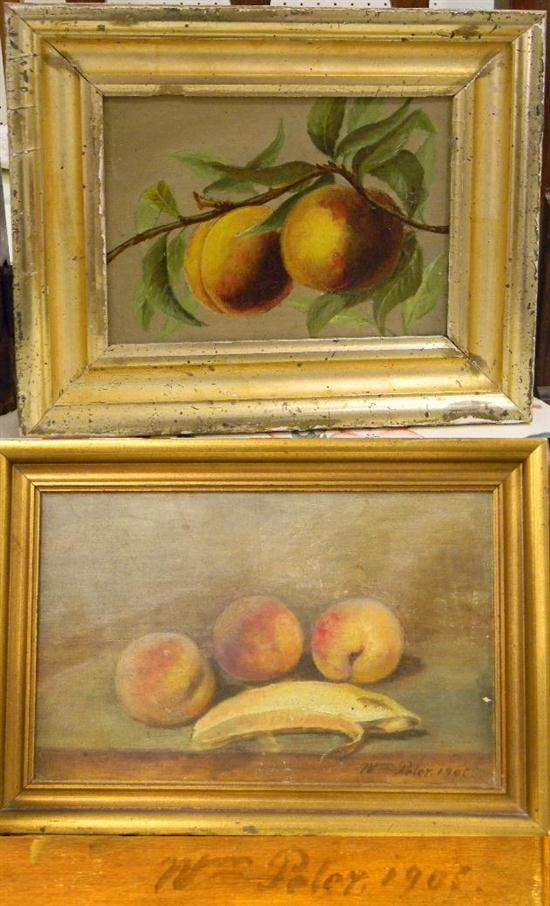 W.M. Piler  oil on board of peaches