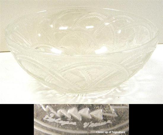 Lalique clear and frosted bowl