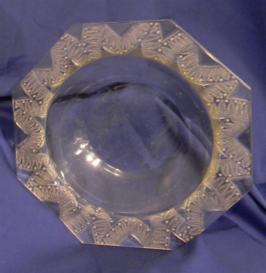 Lalique clear and frosted octagonal