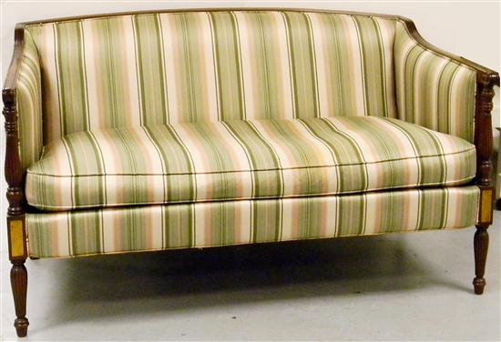 Sheraton style settee  turned and