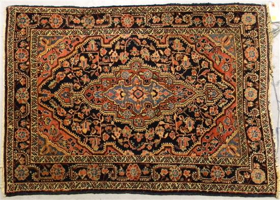 Antique Oriental scatter rug Sarouk 11524e