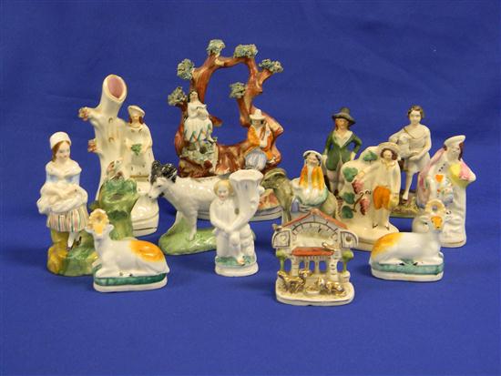 Staffordshire figures including: male