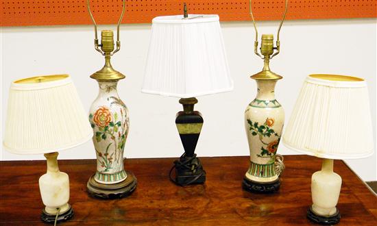 Five lamps two alabaster 7  115274