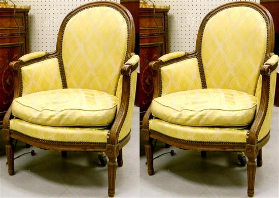 Pair of French style chairs fluted 1152b7