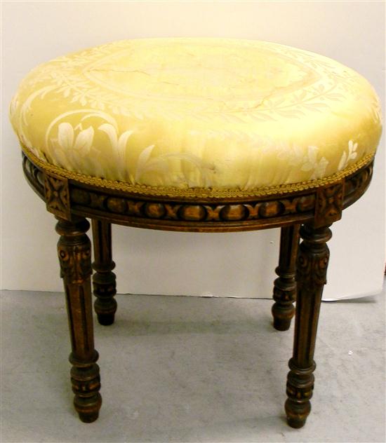 French style foot stool  oval top