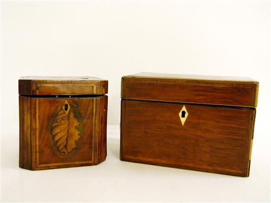 Two 19th C wooden tea caddies 1152b9