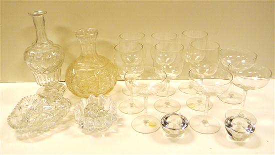 Glass collection; all colorless  including