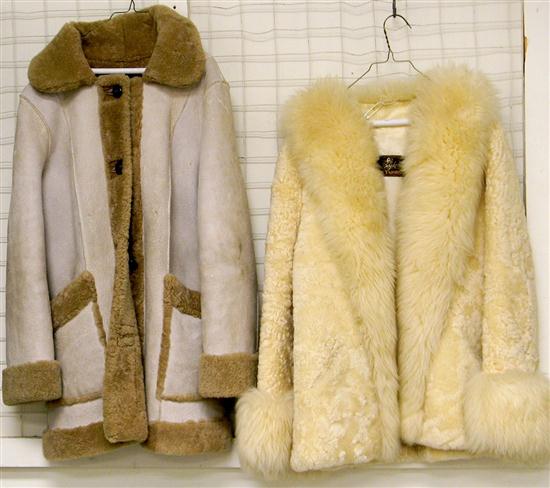 Two shearling coats one camel 1152e0