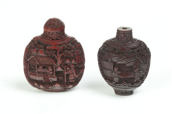 TWO SNUFF BOTTLES.  China  20th