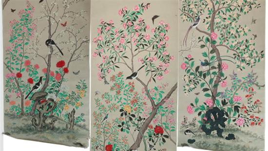 THREE ROLLS OF ASIAN WALLPAPER  115cc9