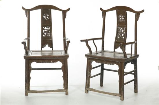 PAIR OF OFFICIAL'S CHAIRS.  China